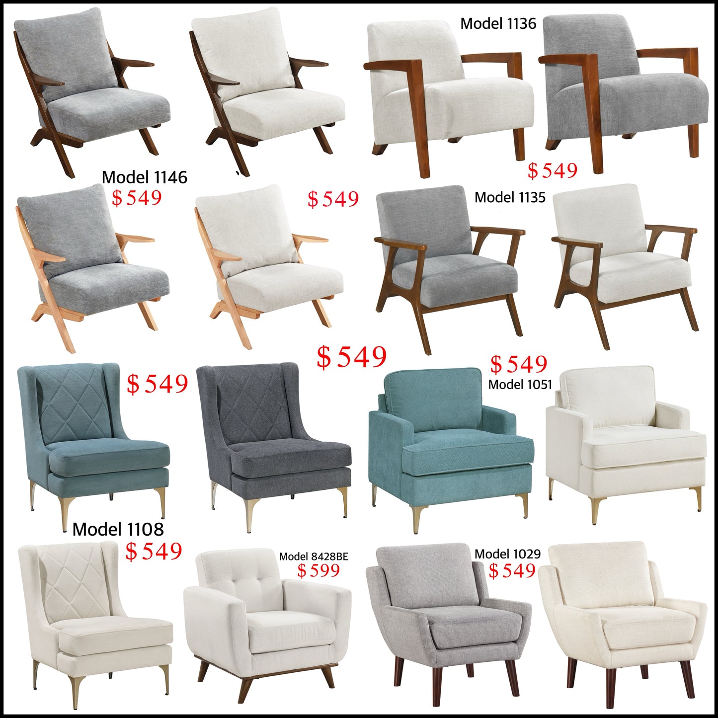 Fauteuil d'appoint contemporain en similicuir 1011DGY-1 - Article en stock à Toronto