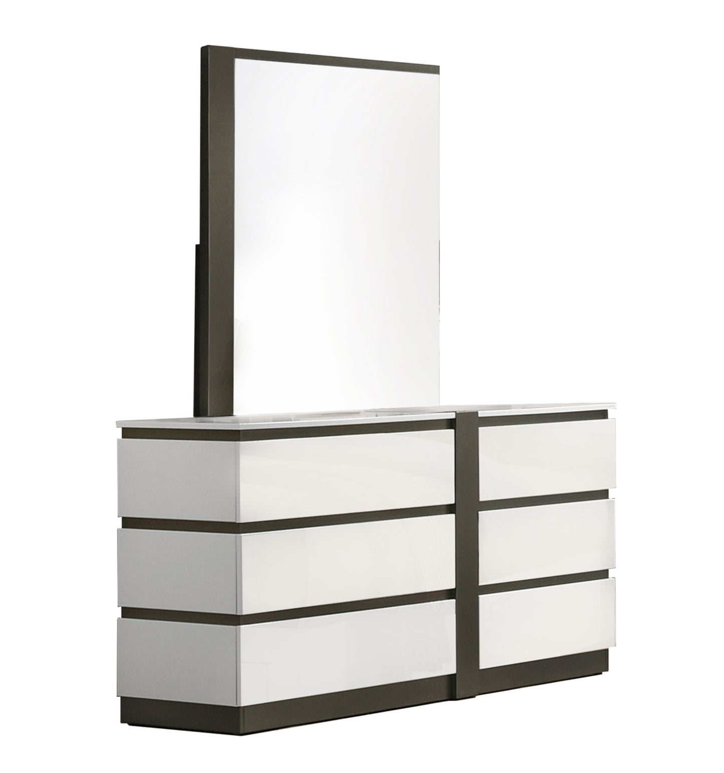 White Modern Queen Storage Bed, Dresser Mirror, Chest 2260W Limited Stocks Toronto