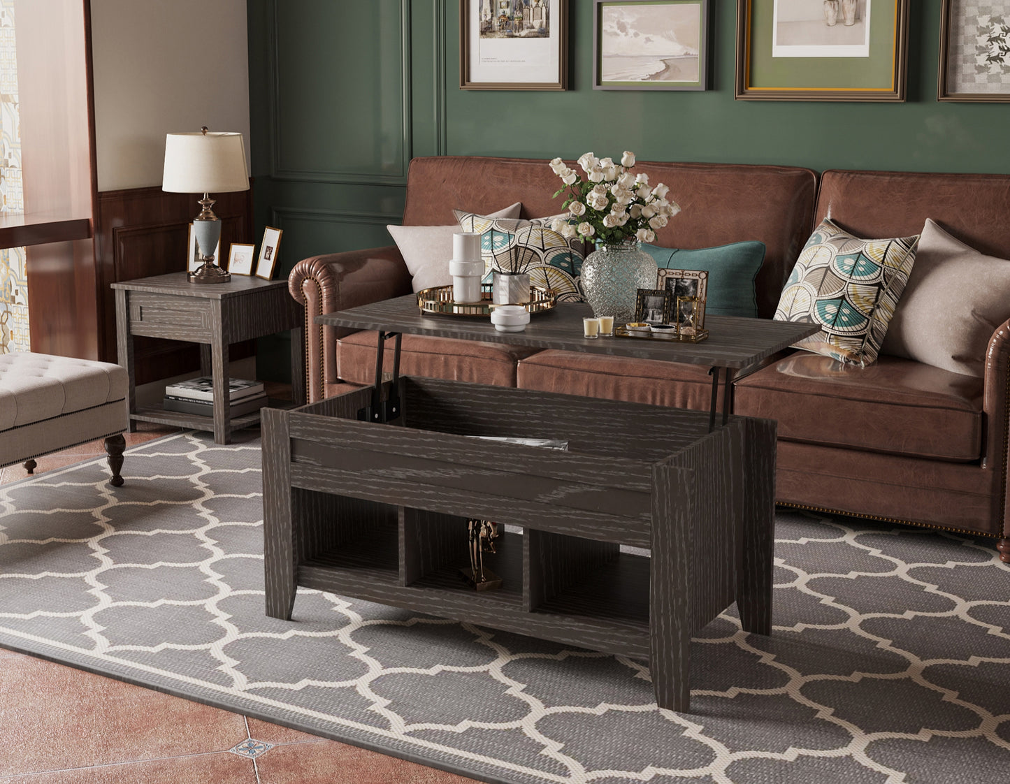 Lift-Top Coffee Table & End Table, Grey 3500-21 Limited Stocks Toronto