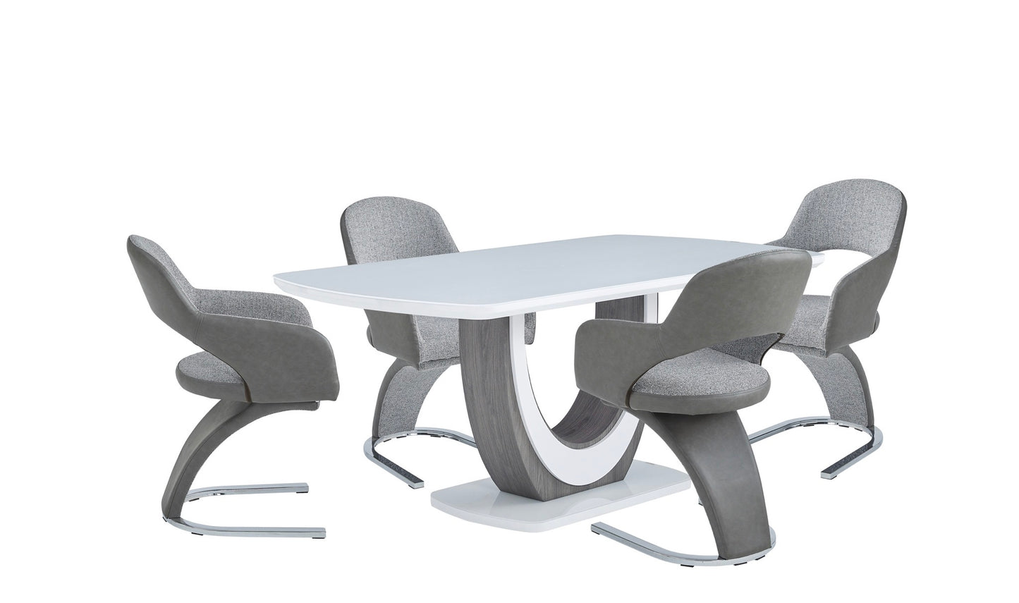 White Glass top Dining Table Model 5922 Toronto Stocks