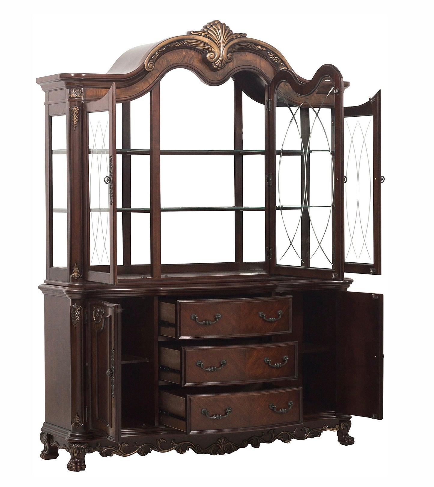 Model 2243 China Cabinet/ Hutch Buffet California Stocks 6-8 weeks