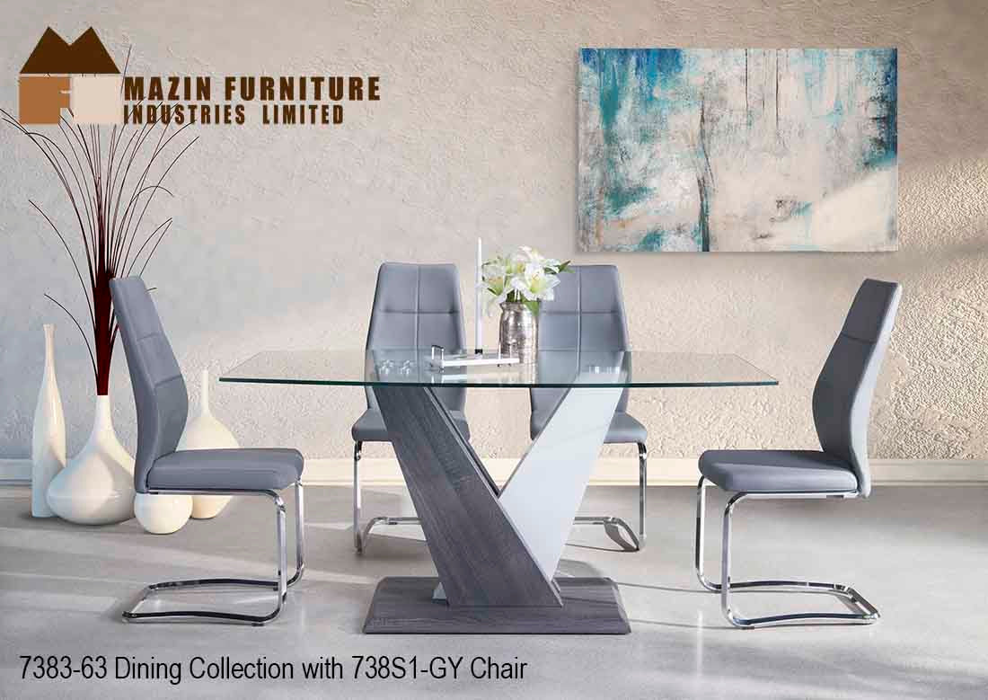 Show Deal  CLR Dining Set Model  7383/738s1 White Chairs 5pc/7pc Deal