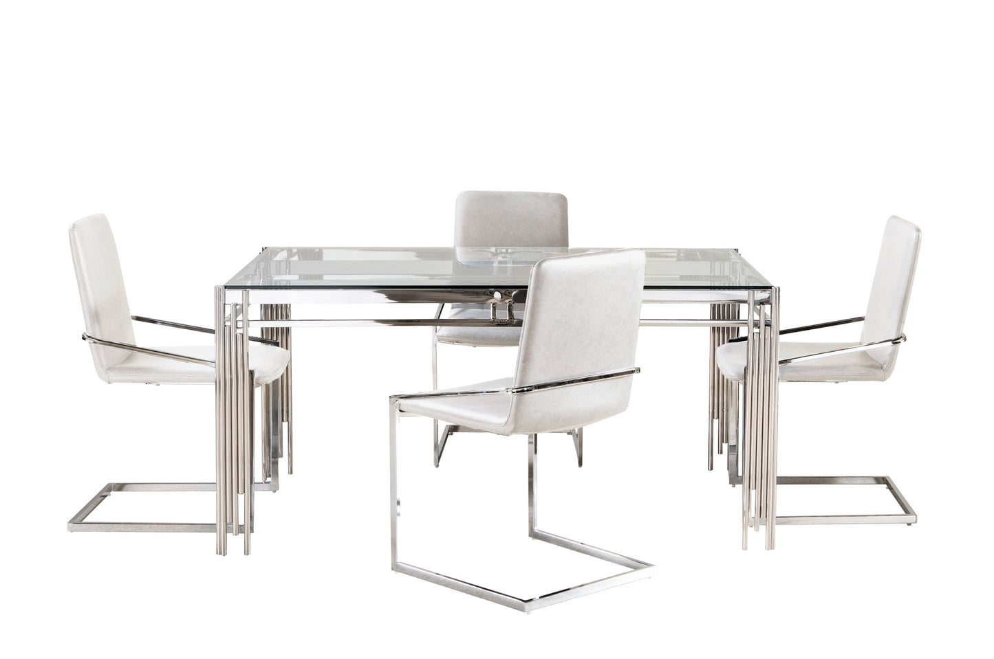 Glass top dining set MZ3645/3656S-WT 5pc Set Toronto Stocks