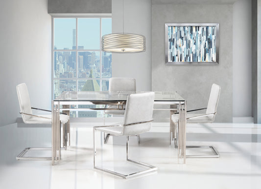 Glass top dining set MZ3645/3656S-WT 5pc Set Toronto Stocks