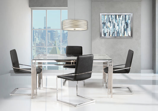 Glass top dining set MZ3645/3656S-DGY 5pc Set Toronto Stocks