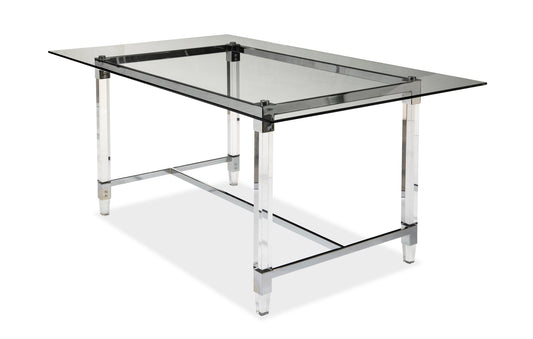 Glass top Acrylic Legs Dining Table 3656-64 Limited Stocks Toronto