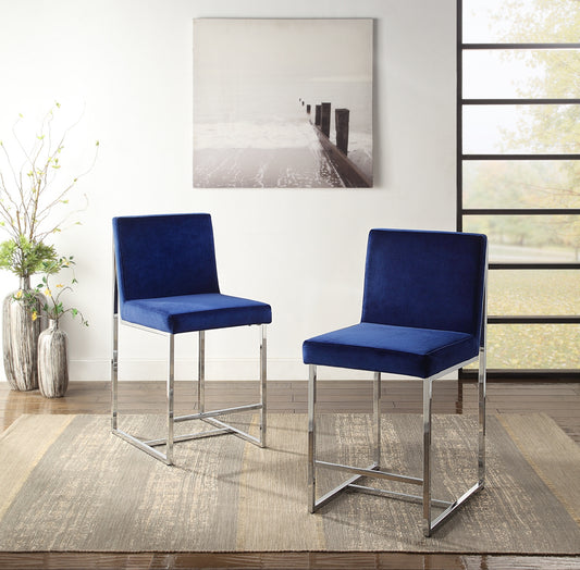 Counter Height Velvet Chairs 3657NV-24 Toronto Stocks