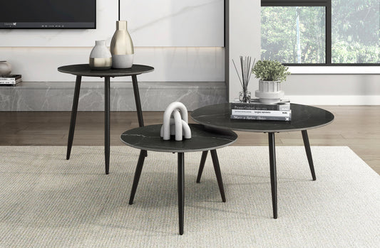 Coffee Table Set 3Pc Pack   3697BK