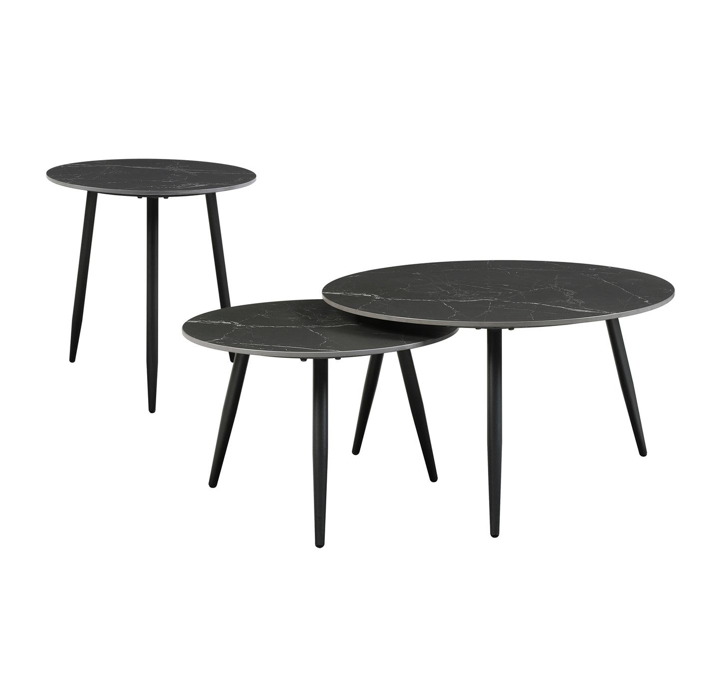 Coffee Table Set 3Pc Pack   3697BK