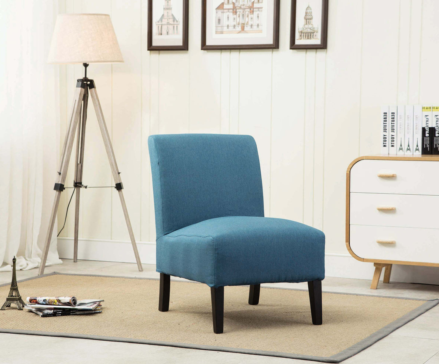 Blue Fabric Accent Chair 453FS-BL Limited Stocks Toronto