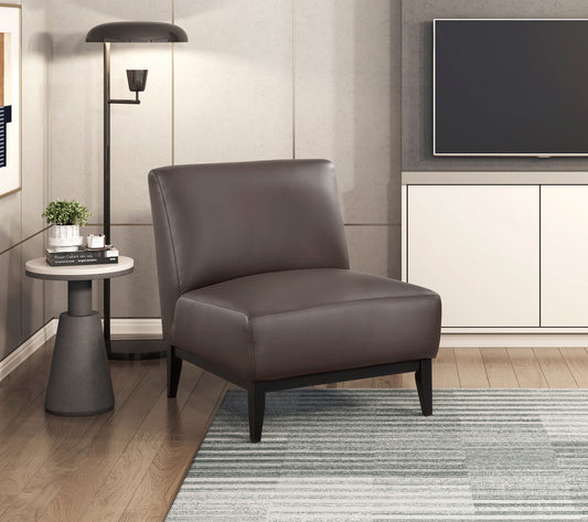 Leather Accent Chair 1129DBR Toronto Stocks