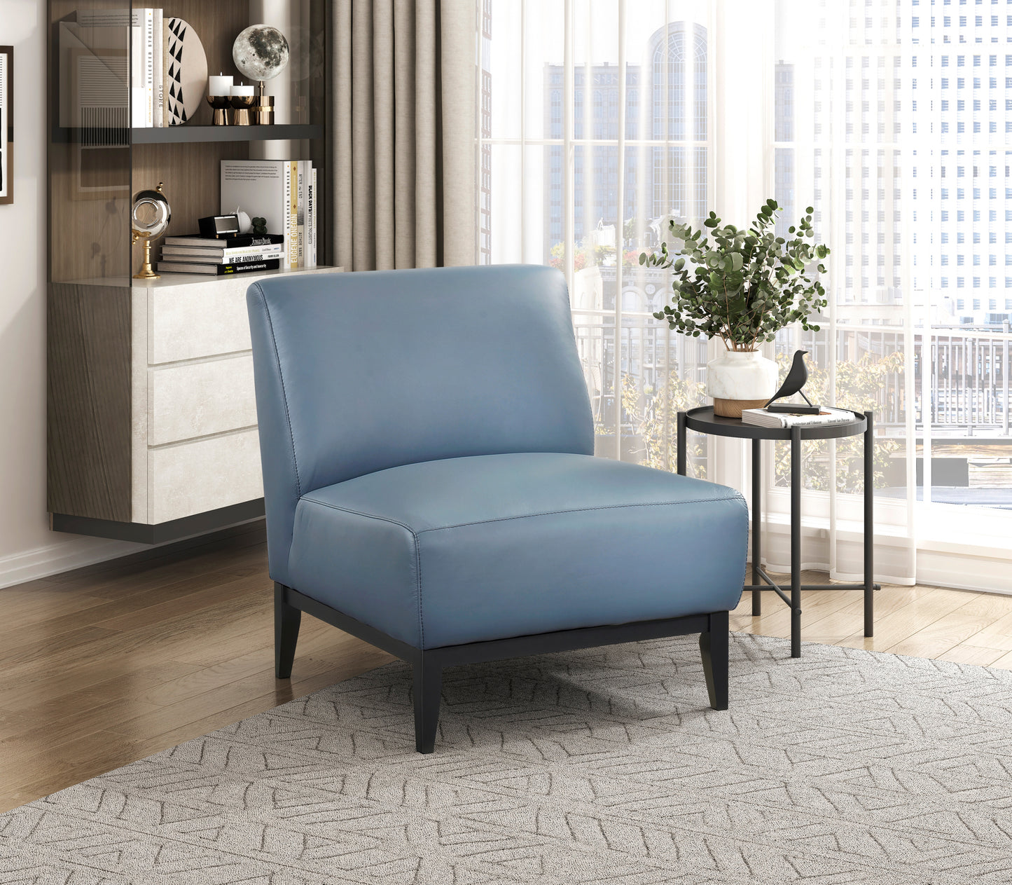 Leather Accent Chair 1129BUE Toronto Stocks