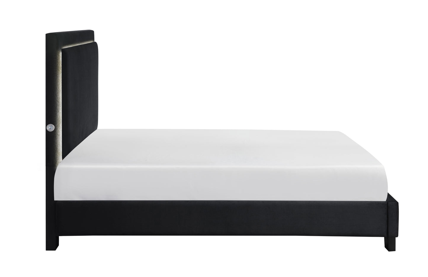 LED Fabric Platform Queen/King  Bed 1991BK Toronto Stocks