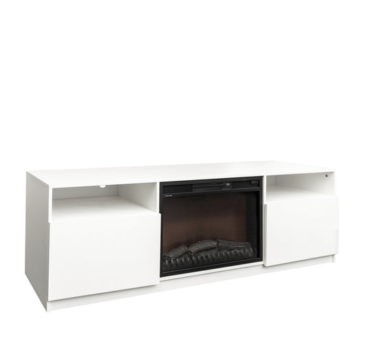 70-inch TV Stand with Fireplace, White Gloss Finish 45600WT-70T Toronto Stocks