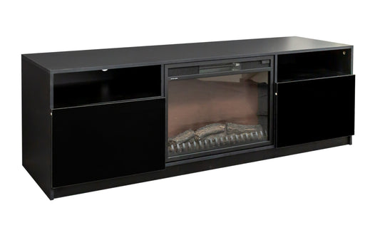 70-inch TV Stand with Fireplace, Black Gloss Finish 45600WT-70T Toronto Stocks