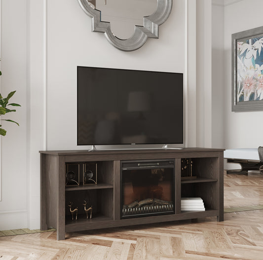 58-inch TV Stand with Fireplace, Grey Finish 45601-58 Toronto Stocks (Copy)