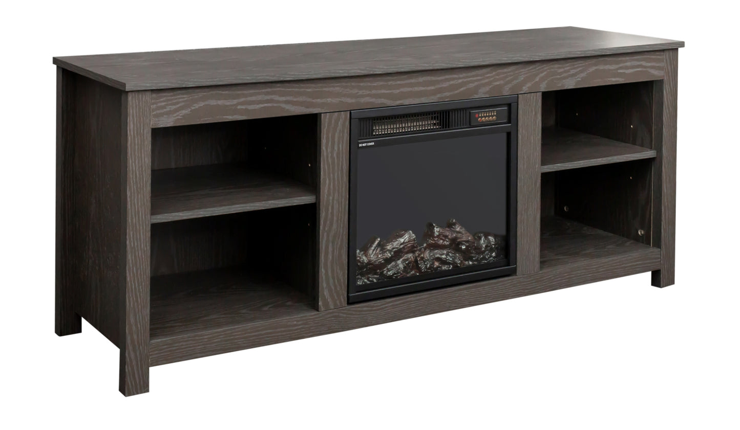 58-inch TV Stand with Fireplace, Grey Finish 45601-58 Toronto Stocks (Copy)