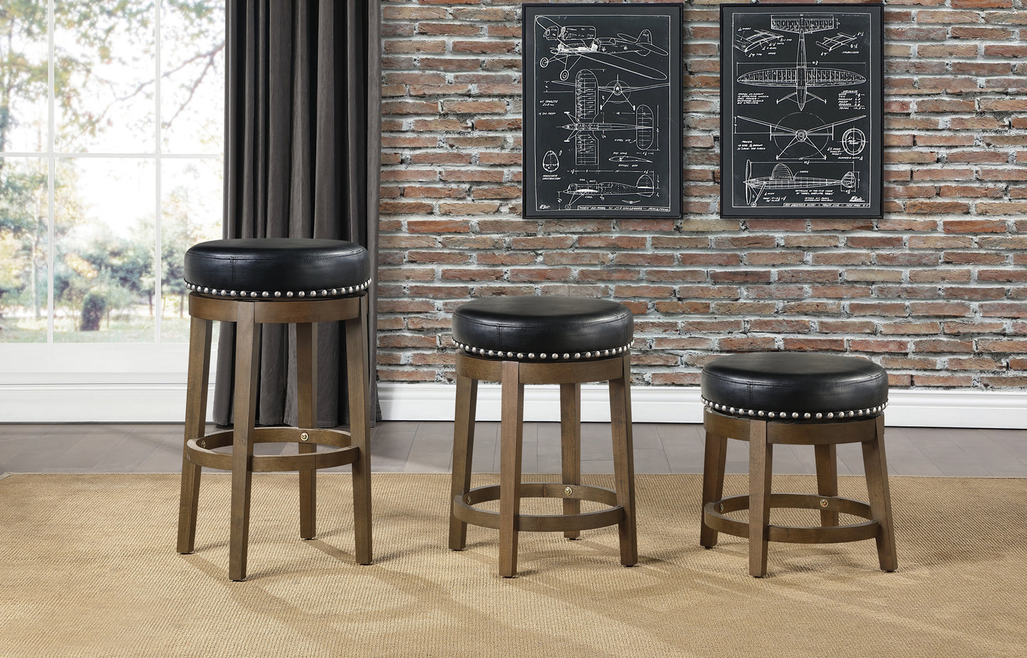 4 Colors Round Swivel Counter/Pub/ Regular Stools Model 5681 Toronto Stocks
