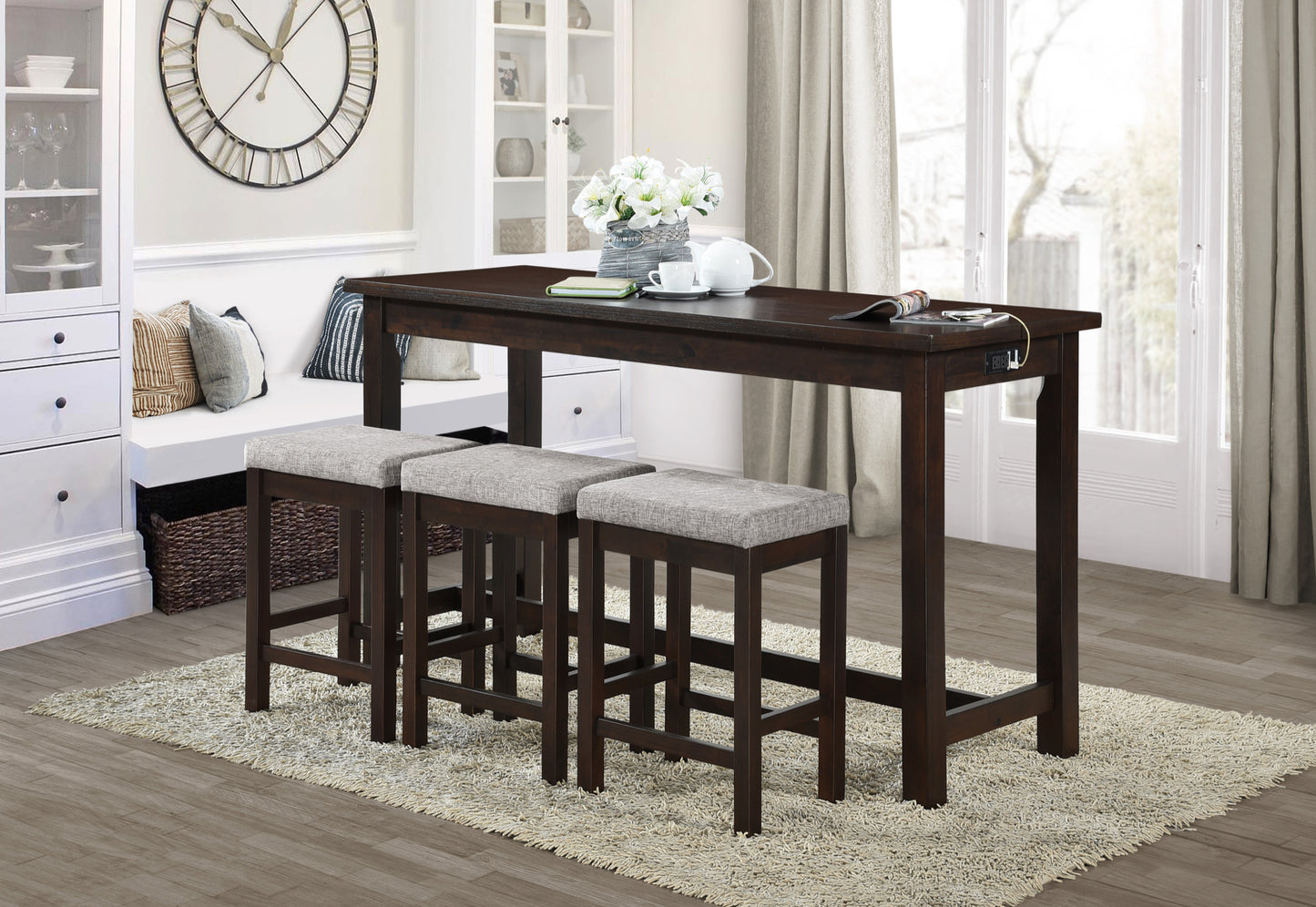 Counter Height 4pc Pack Dining Set Model 5713ES