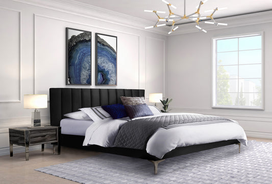 Fabric Platform Bed Full/Queen/King Model 5893BK Toronto Stock