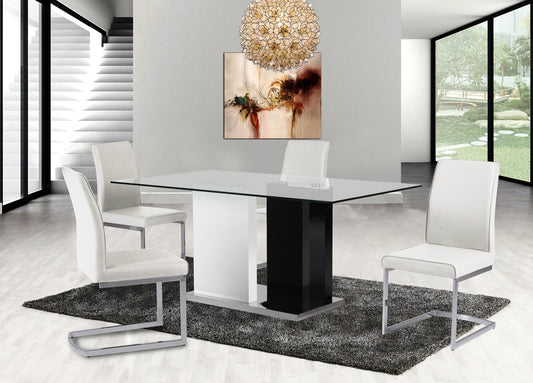 Glass top Dining Set Model 6848/6826S-WT Toronto Stocks