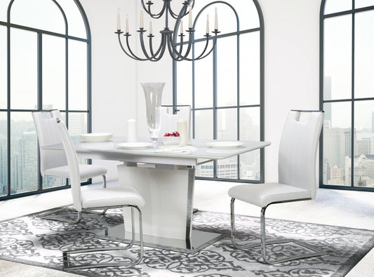Glass top Dining Set Model 6846/738s4n-WT Toronto Stocks