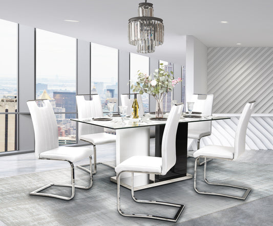 Glass top Dining Set Model 6848/738S4N Toronto Stocks