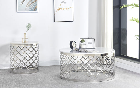 Round Marble Top Coffee/End Table Model 6875 Toronto Stocks