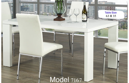 White Modern Dining Table Model 7167 limited stocks Toronto
