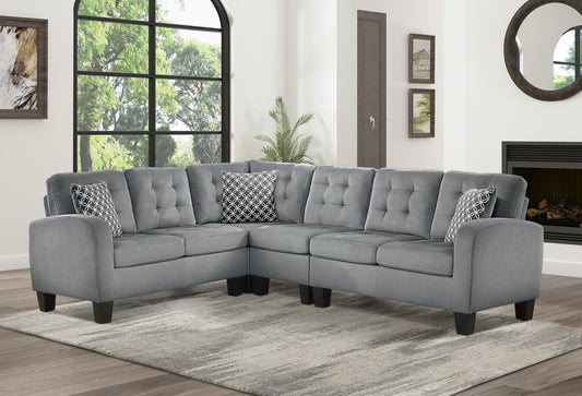 Fabric Sectional Sofa Model 8202GRY Toronto Stocks