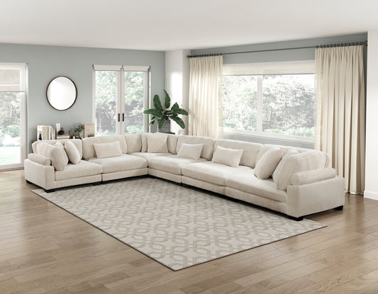 Modular Corduroy fabric Sectional Sofa Model 8555BE 3CR+3AC Toronto Stocks