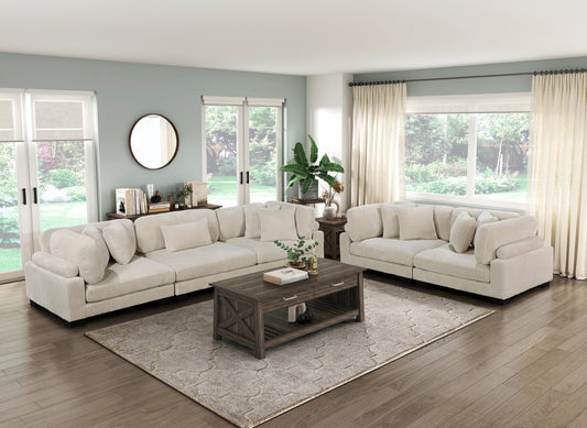 Modular Corduroy fabric Sofa/Love Seat Model 8555BE Toronto Stocks
