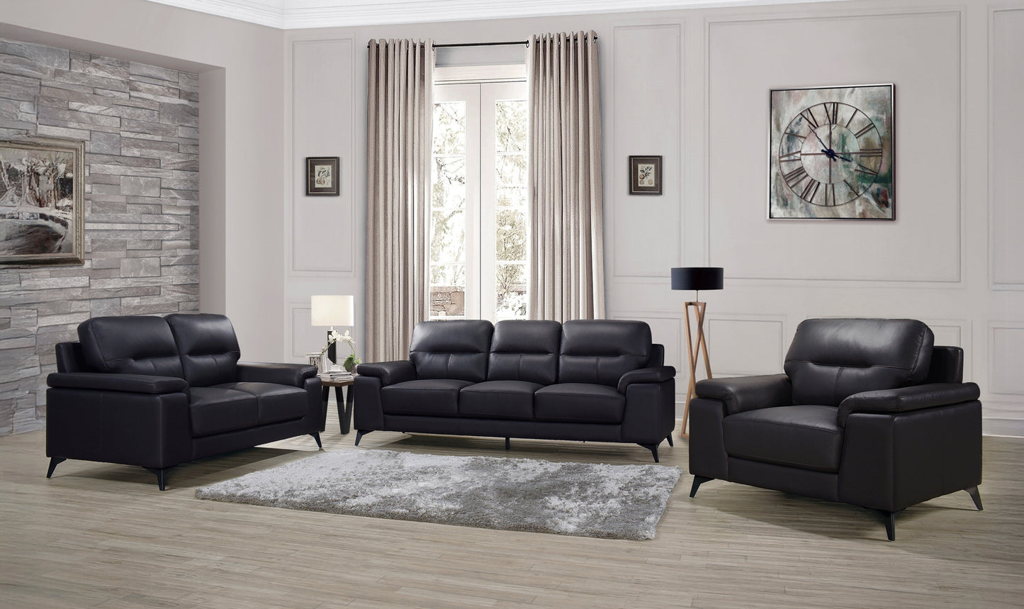 Model 9514BLK Modern Sofa/Love Seat/Chair Leather Match 3 colors Toronto Stocks