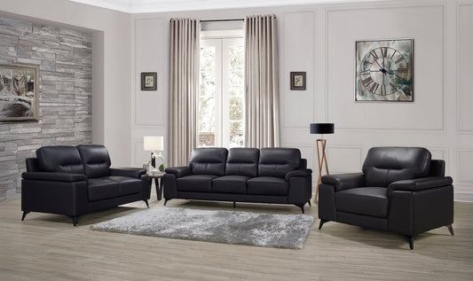Model 9514BLK Modern Sofa/Love Seat/Chair Leather Match 3 colors Toronto Stocks