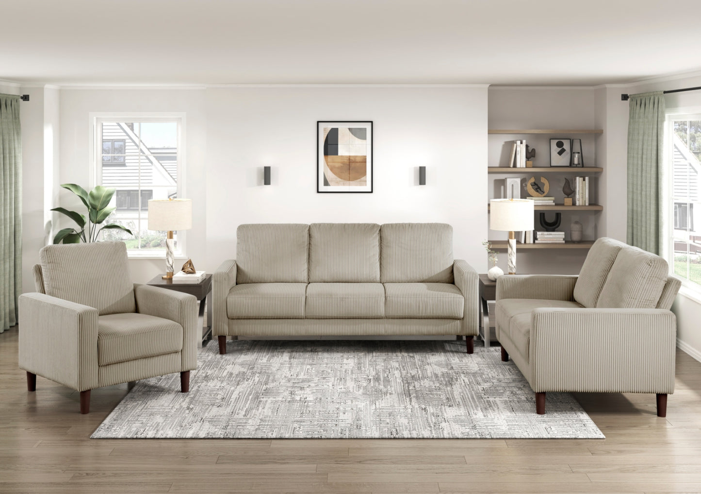 Model 9520TPE Fabric Sofa/Love Seat/Chair  two colors Toronto stocks