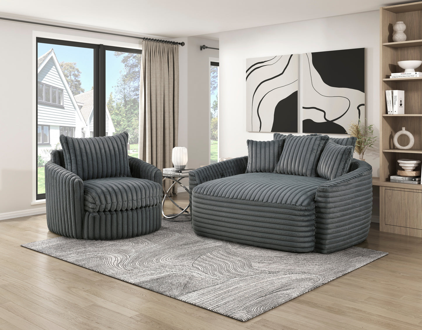 Model 9539BEG Oversized Chaise Lounge,Accent Chair, two colors Toronto stocks