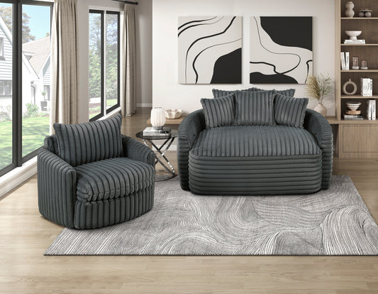 Model 9539DGY Oversized Chaise Lounge,Accent Chair, two colors Toronto stocks