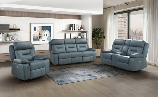Power Leather Recliner Model 9629BGY Toronto Stocks