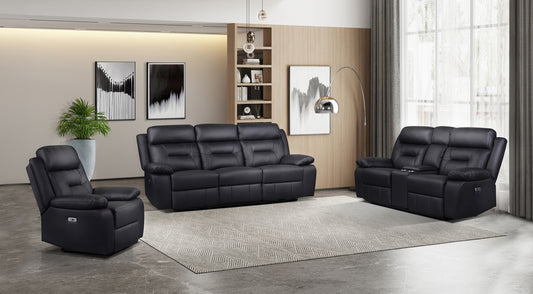 Power Leather Recliner Model 9629BLK Toronto Stocks