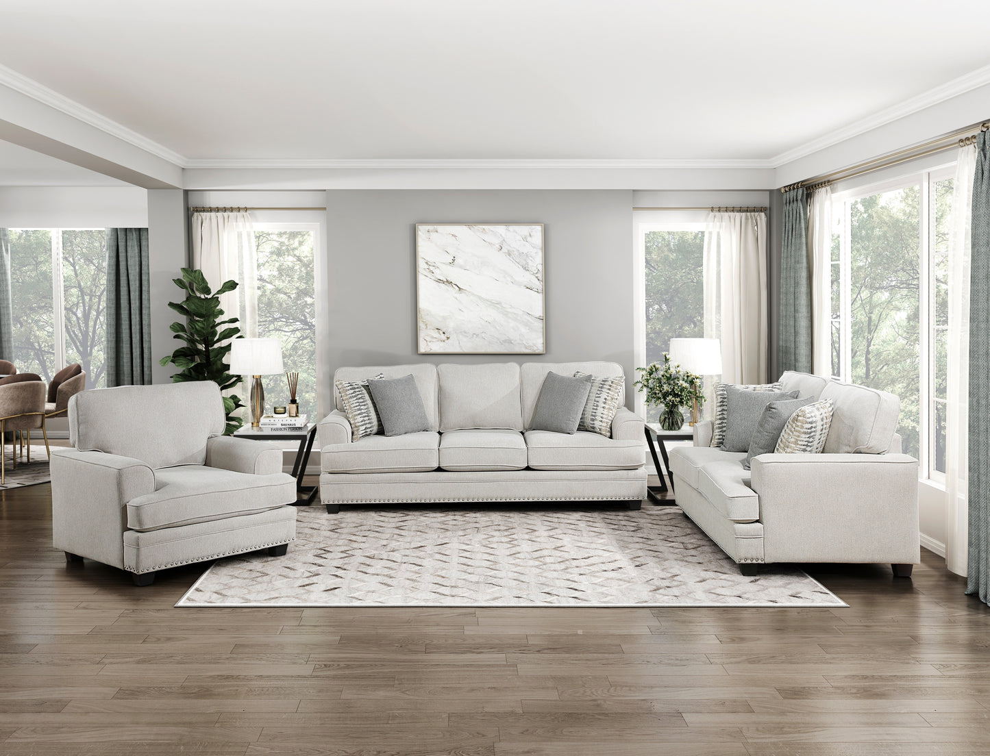 Model 9648SN Fabric Sofa/Love Seat/Chair  Toronto stocks (Copy)