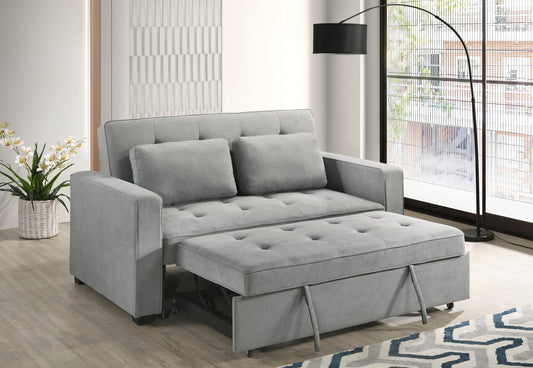 Model 99025LGY-3CL Sofa Bed with 2 Pillows, Toronto Stocks