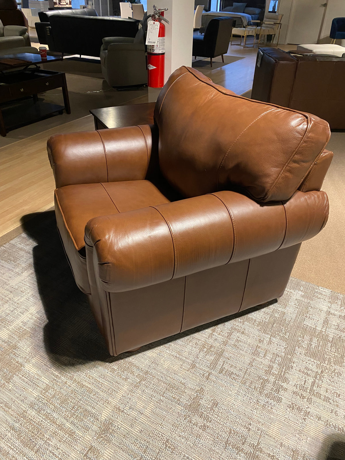 Clearence Model 99953CHC Full Leather Made in Brazil Sectional Sofa, Love Seat & Chair (Copy)