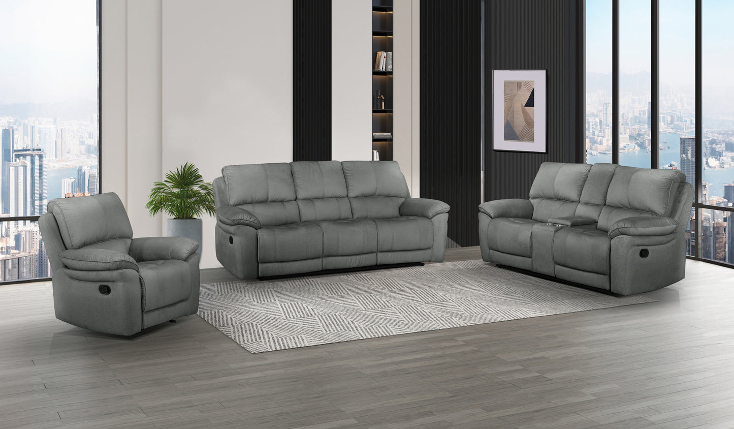 Model 99031GY  Recliner Sofa/Love Seat/ Chair. Toronto Stocks