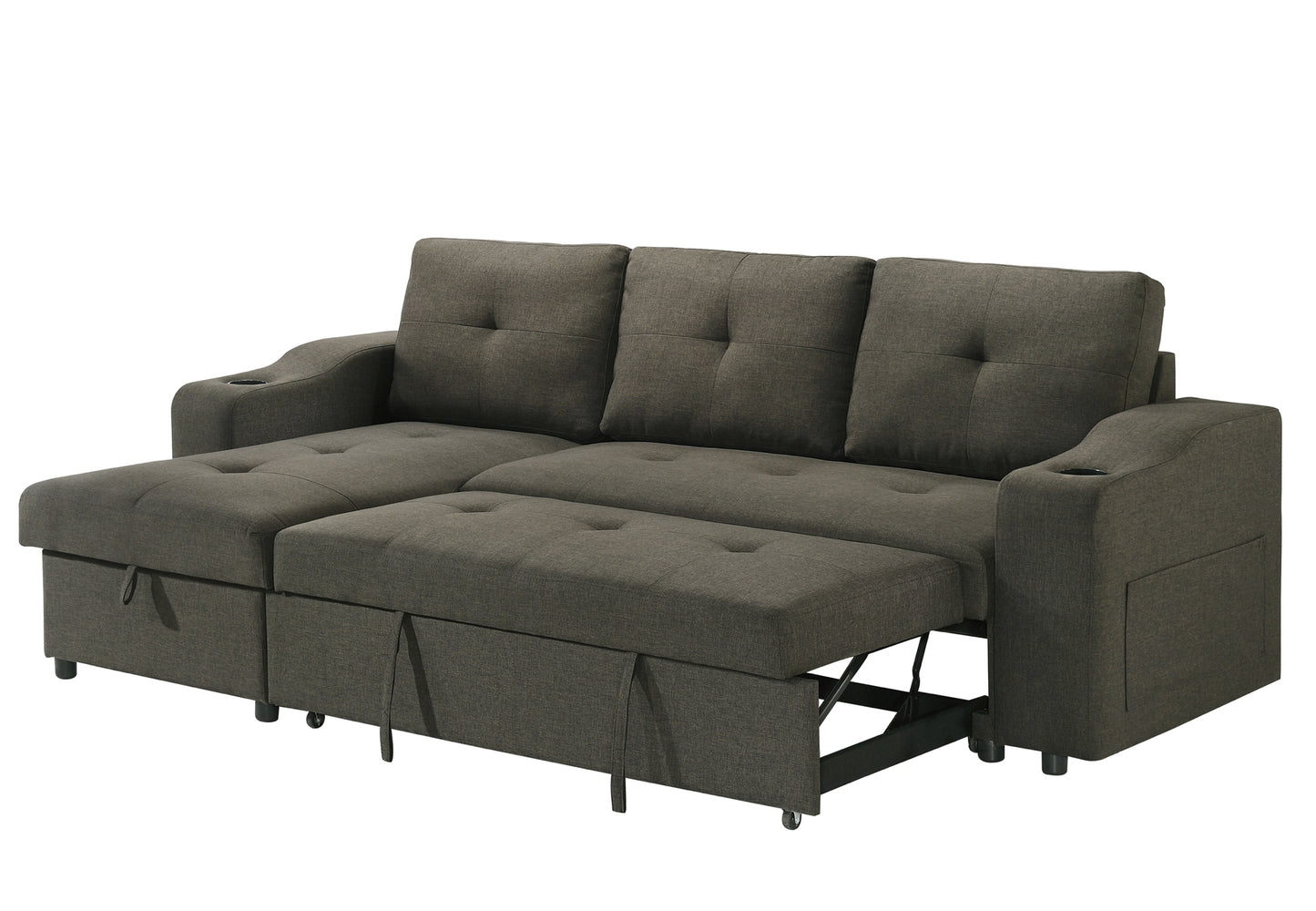 Model  99034BRGSS  Sectional with Pull-out Sleeper and Reversible Storage Chaise, Toronto Stocks