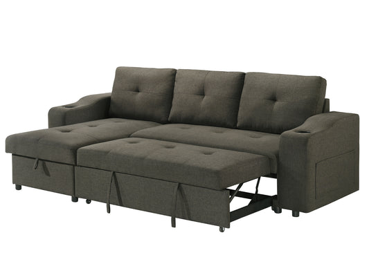 Model  99034BRGSS  Sectional with Pull-out Sleeper and Reversible Storage Chaise, Toronto Stocks