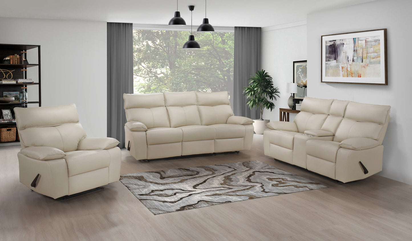 Leather Recliner Model 99087BEG Toronto Stocks