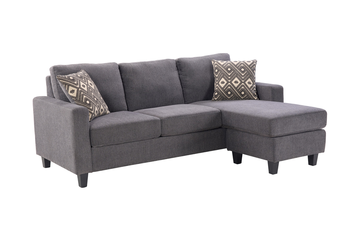 Model 99647DGY-3SC Reversible Sectional Sofa Chaise with Drop-Down Table, wireless charging,Toronto Stocks