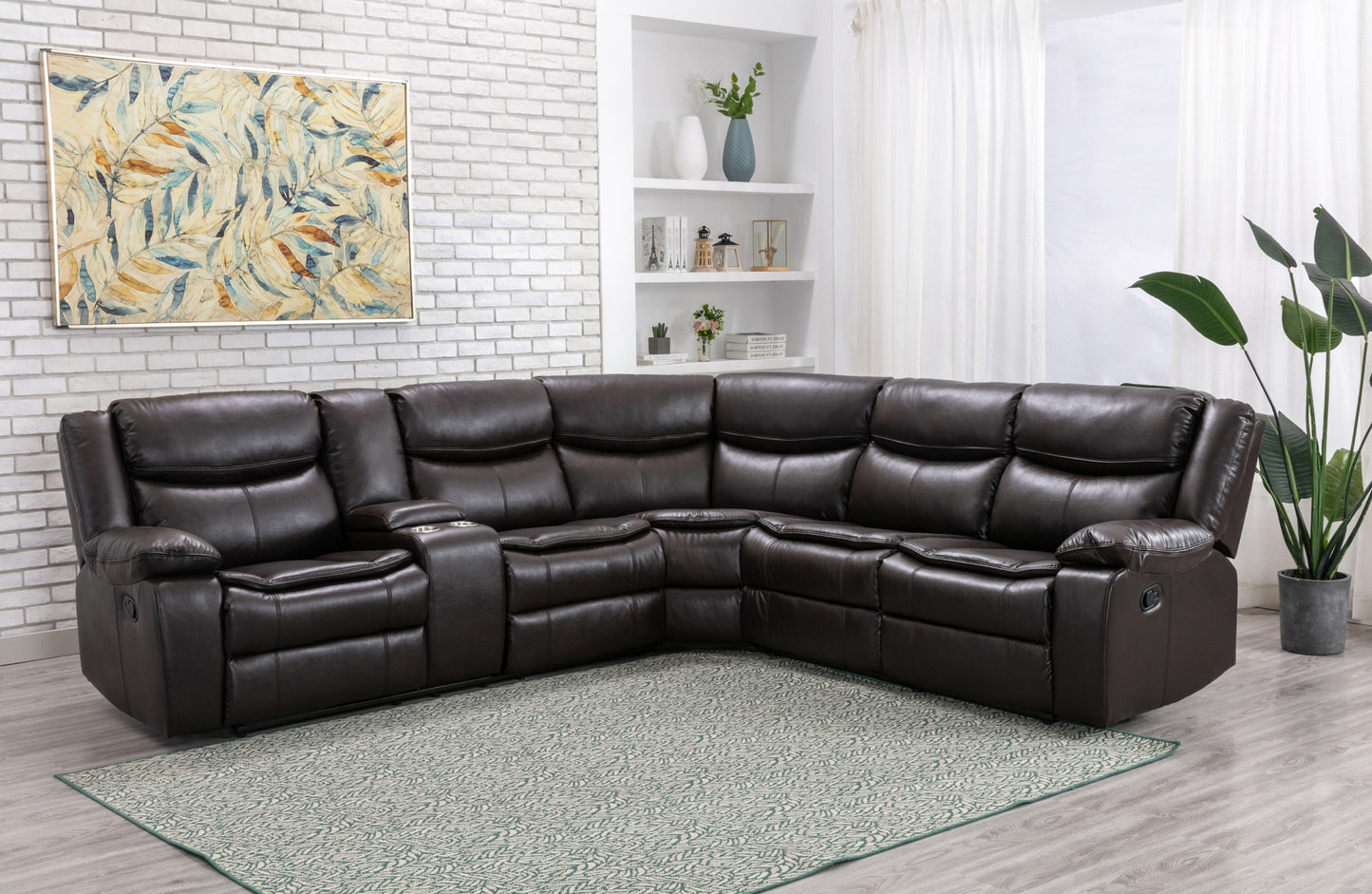 Model 99918BRWSSL Reclining Sectional with Left Side Console Toronto Stocks