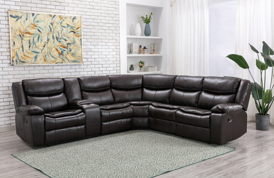 Model 99918BRWSSL Reclining Sectional with Left Side Console Toronto Stocks