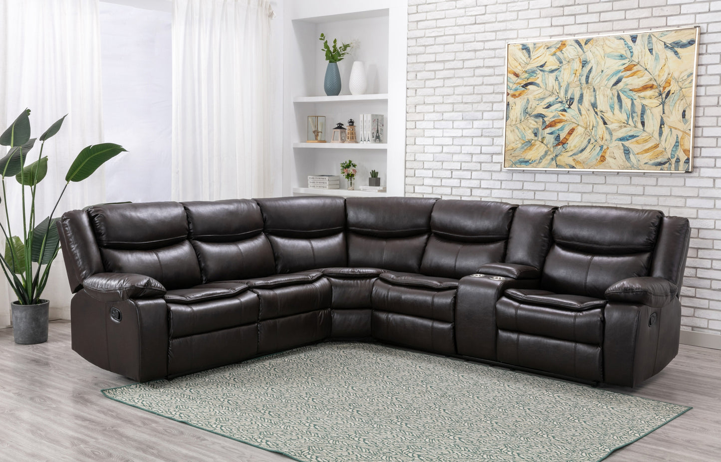 Model 99918BRWSSR Reclining Sectional with Right Side Console Toronto Stocks